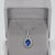 Modern 3.2Ct Tanzanite Pendant With Natural Diamond Accents in Solid 14k Gold, 10x8mm For Sale - Image 3 of 7