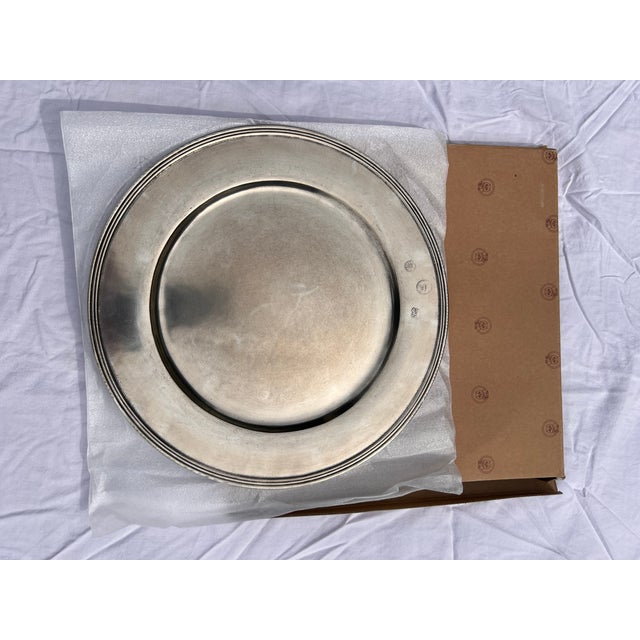 Pewter Chargers- Arte Italica "Peltro" - Set of 8 For Sale In Louisville - Image 6 of 8
