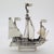1980s Vintage Italian Handmade Genuine Sterling Silver Large and Rare Crusade Sailing Ship Figurine For Sale - Image 5 of 11