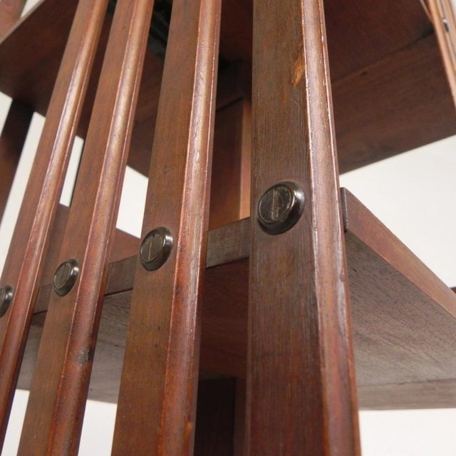 Mahogany Book Carousel by G. Borgeaud, Paris, 1930s For Sale - Image 14 of 18