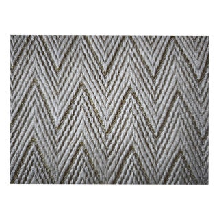 Foil Chevron Fabric in Beige, 2010s For Sale