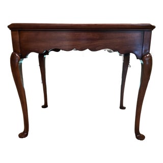 Vintage Statton Queen Anne Style Cherry Tea Table For Sale