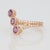 2020s 2.1Ct Purple Sapphire Three-Stone Wrap Ring With Diamond Accents: Solid 14k Gold, Size 6.75 For Sale - Image 5 of 8