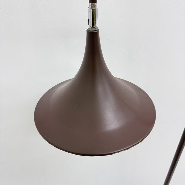 Minimalist Dutch Hala Zeist Trumpet Brown Floor Lamp, 1970s For Sale - Image 18 of 18