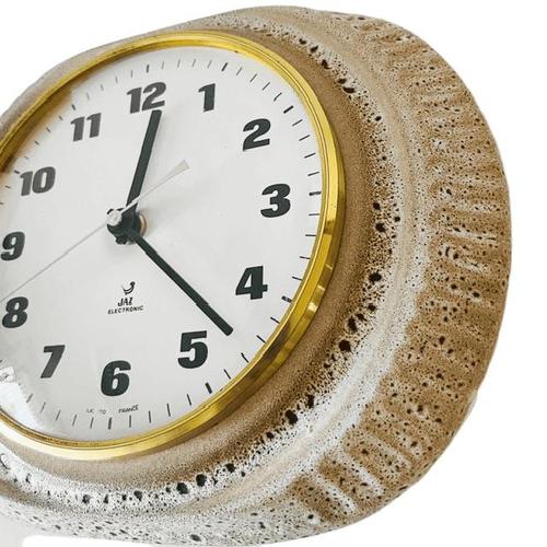 Vintage Electronic Ceramic Doucic Jars Wall Clock from Jaz, 1970s For Sale - Image 3 of 10