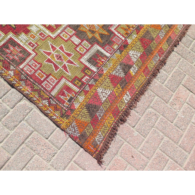 Mid 20th Century Turkish Wool Jejim Kilim Area Rug For Sale - Image 6 of 11