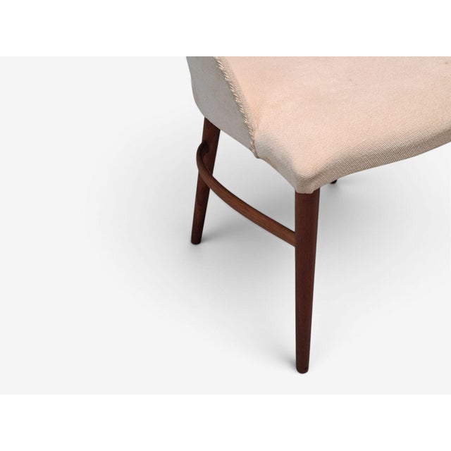 Cream Bertil Fridhagen, Swedish Modern, Vanity Chair, Wood, Upholstery, Sweden, 1960s For Sale - Image 8 of 12