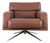 Brown Leather Swivel Armchair from Rolf Benz For Sale