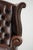 English Cowhide Chesterfield Wing Armchair For Sale - Image 10 of 13
