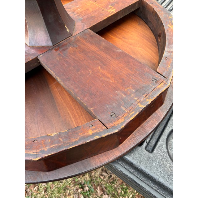 Empire Center Table Handmade and Carved of Mahogany Wood in an Early American Style .