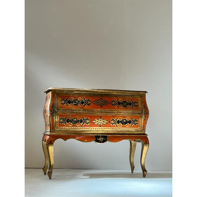 Italian Hand Painted Venetian Serpentine Commode, 1900s For Sale - Image 6 of 11