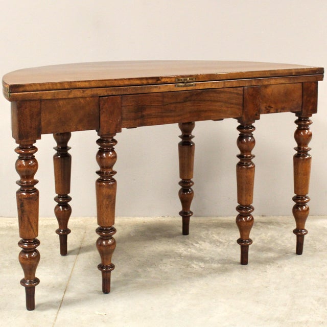 19th Century Table Console in Walnut For Sale - Image 5 of 15