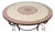 Moroccan Outdoor Round Mosaic Tile Dining Table on Iron Base 47 in. For Sale