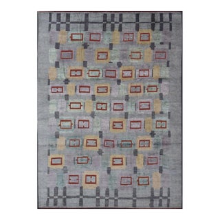 Scandinavian Piled Wool Rug by Keivan Woven Arts, 10'2" X 13'11" For Sale