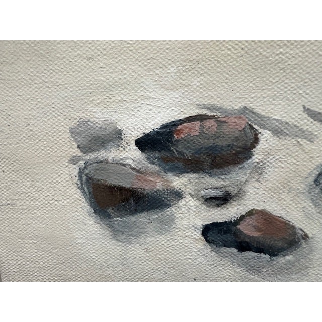 "Rocky Road" Contemporary Impressionist Landscape in Off-Whites, Blues and Grays by Mill Valley Artist Mary Anne McKernie For Sale In San Francisco - Image 6 of 8