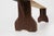Rustic Wooden Bench with Brown Painted Feet, France, 1890s For Sale - Image 9 of 11