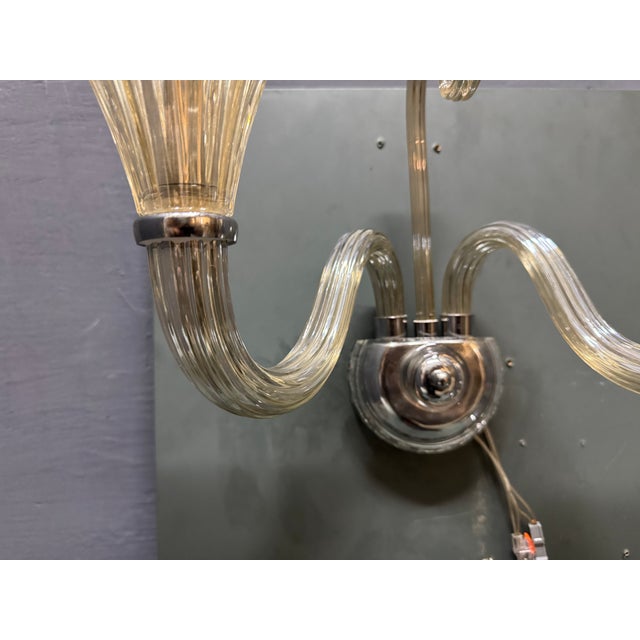 Murano Glass Sconces by Barovier, 1950s, Set of 3 For Sale - Image 8 of 11
