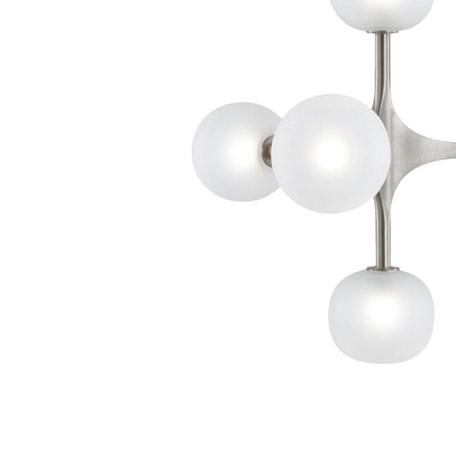 Charlotte Five Lights Silver Pendant Light by MUG For Sale - Image 6 of 7