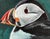 “Puffin” Original, Acrylic Sea Bird Painting by Linda McDonough For Sale In Naples, FL - Image 6 of 8