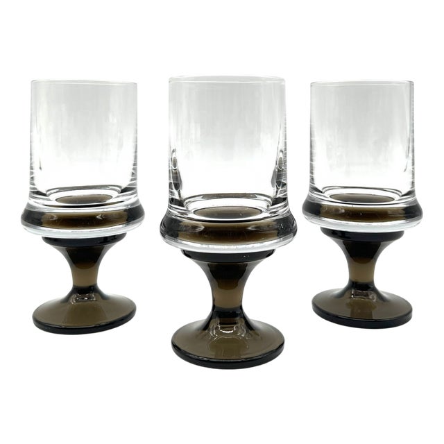 White Wine Glasses with Colored Base from Rosenthal, 1960s, Set of 4 For Sale