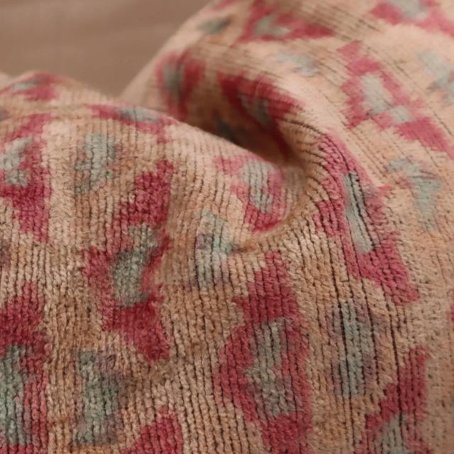 Contemporary Earth Tones Color Handmade Velvet Throw Pillow & Down Insert For Sale In San Francisco - Image 6 of 10