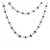 Diamond & Emerald Bead Necklace For Sale