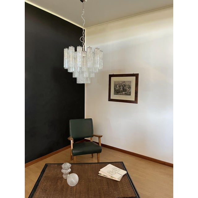 Murano Glass Tube Chandelier, 1990 For Sale - Image 10 of 17