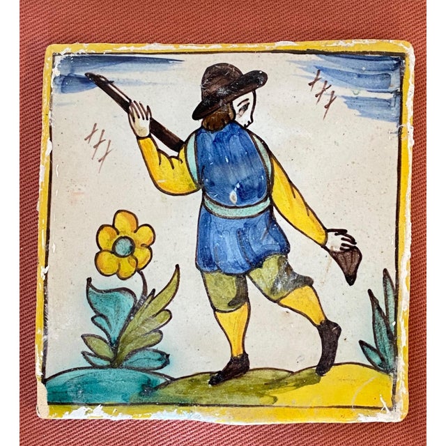 Italian Ceramic Tiles, 900, Set of 8 For Sale - Image 9 of 12