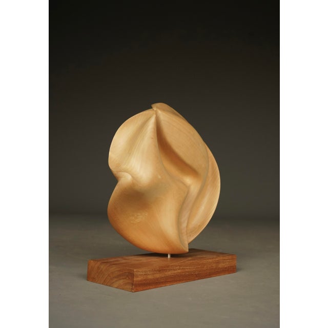 Carved Applewood Abstract Sculpture, 1980s For Sale - Image 4 of 12