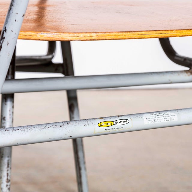 Vintage English Stacking Dining Chair, 1950s For Sale - Image 3 of 14