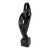 Vintage Postmodern Abstract Black Ceramic Lovers Sculpture For Sale