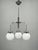 Bauhaus Czech Bauhaus Chandelier with Opaline Glass Globes, 1940s For Sale - Image 3 of 17