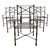 Giacometti Inspired Vintage Neoclassical Wrought Heavy Iron Dining Chairs - Set of 6 For Sale