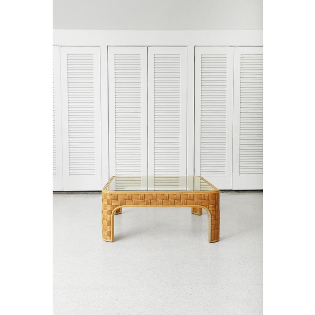 Late 20th Century Woven Reed Coffee Table For Sale - Image 9 of 9