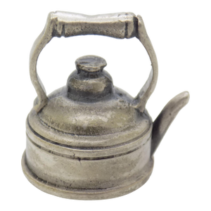 Vintage Italian Handmade Genuine Silver Teapot Solid Dollhouse Miniature