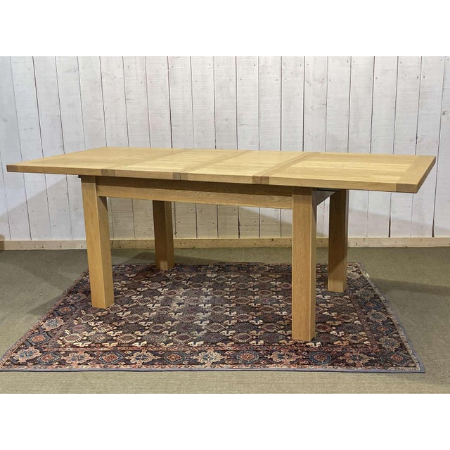 Modern Table in Oak with Two Extensions For Sale - Image 9 of 14