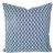 Brunschwig & Fils Lattice Figured Texture in Canton Blue Pillow Cover - Blue and White Lattice Pattern Cushion Case For Sale