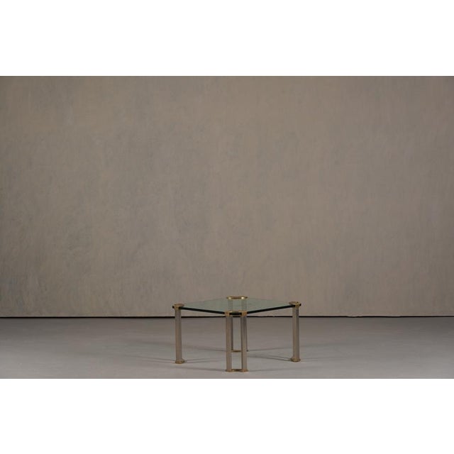 Small Vintage Bronze and Glass Coffee Table from Peter Ghyczy, Germany, 1970s For Sale - Image 9 of 9