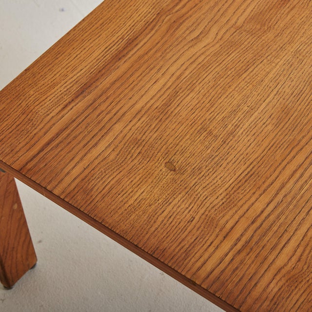 Brown French Ash Wood Coffee Table by Georges Candilis & Anja Blomstedt for Sentou For Sale - Image 8 of 11