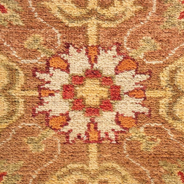 Traditional Mogul Collection Hand-Knotted Area Rug - Orange 8' 2" x 10' 6" For Sale - Image 3 of 4