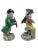 Hollywood Regency Antique Porcelain Musical Monkey Statues - a Set of Two For Sale - Image 3 of 12