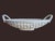 White Trompe Loleil Ceramic Woven Basket Tray With Handles For Sale - Image 8 of 16