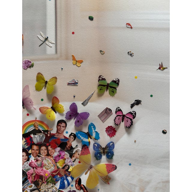 Orig Javiera Estrada Mixed Media Art Entitled Stream of Consciousness W Superman For Sale - Image 4 of 7
