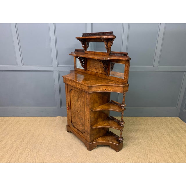 Victorian Inlaid Burr Walnut Chiffonie, 1875 For Sale - Image 11 of 18