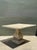 Beige Vintage Square Stone Top Pedestal Dining Table For Sale - Image 8 of 15