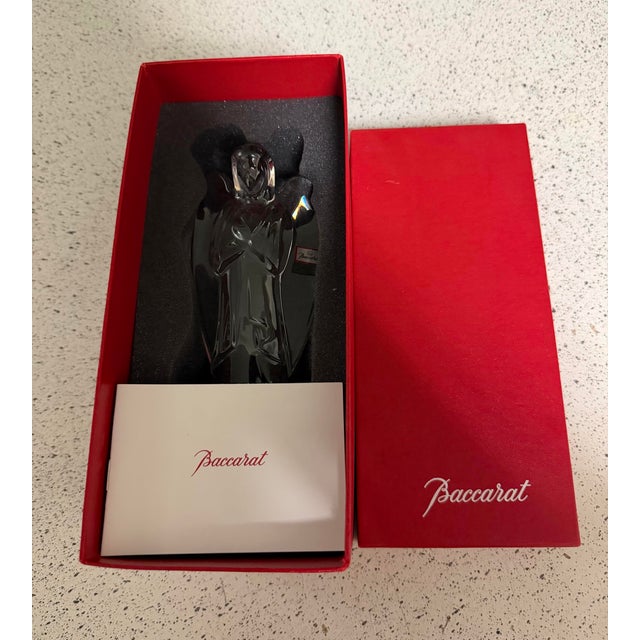 Transparent Vintage Baccarat France Crystal Angel Figurine Nib For Sale - Image 8 of 8