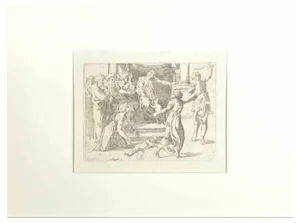 Giovanni Lanfranco, Old Testament Story, 1600s, Etching