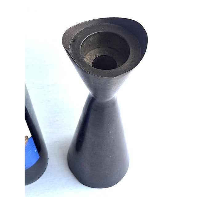 Vintage Bronze Brutalist Tulip Style Candle Holder For Sale - Image 12 of 12