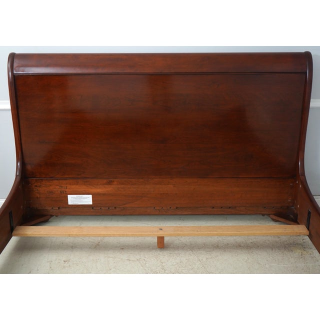Stickley Stickley Cherry King Size Sleigh Bed For Sale - Image 4 of 15