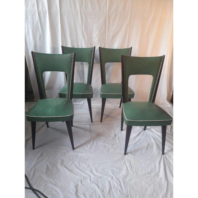 Forest Green Dining Chairs by Pierluigi Colli, 1960s, Set of 4 For Sale - Image 8 of 8